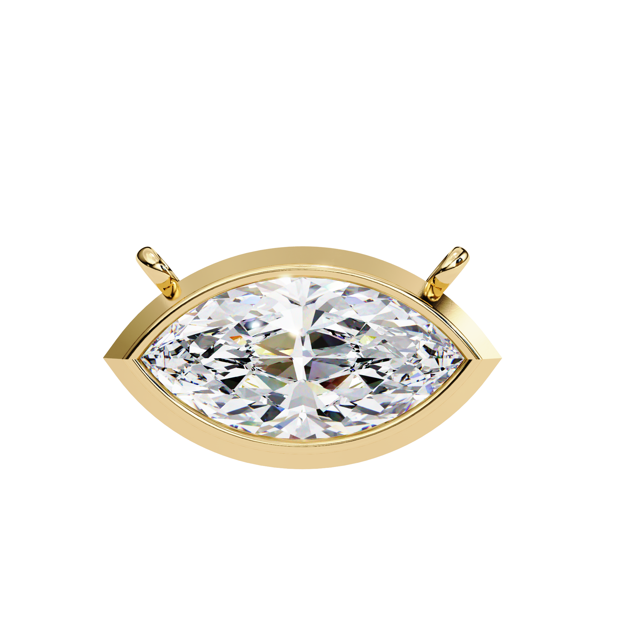 Marquise Bezel-Set Pendant Necklace